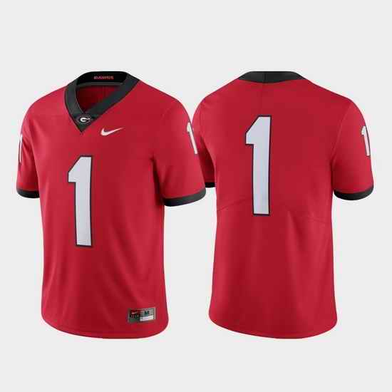 Men Georgia Bulldogs 1 Red Limited College Football Jersey